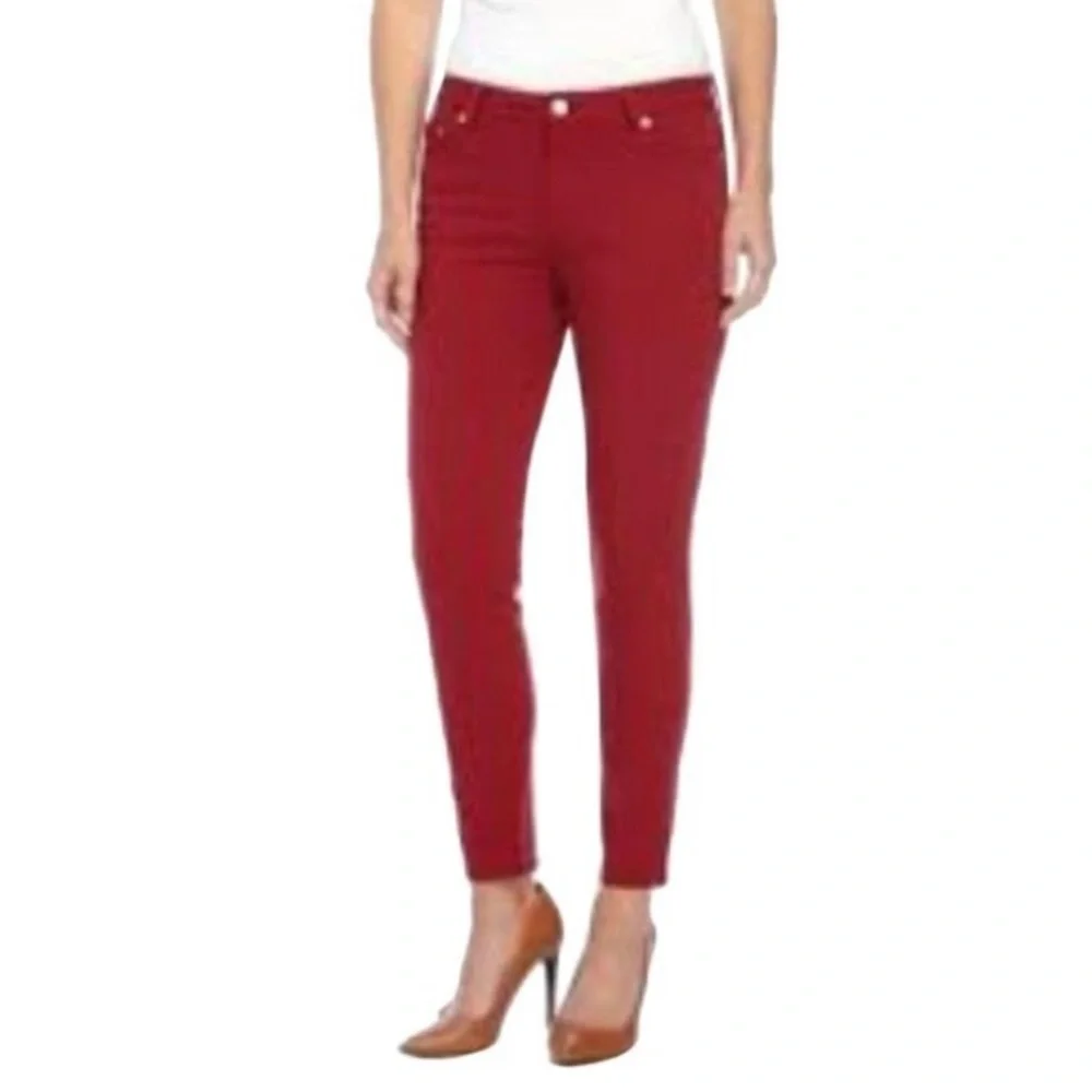 Michael Kors Maroon Izzy Ankle Skinny Jeans, Sz‎ 2
